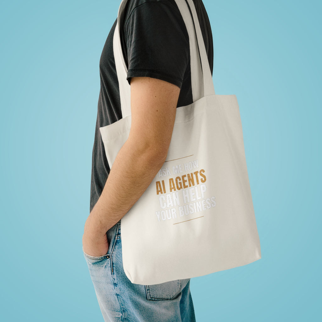 Ask Me How AI Agents Can Help Your Business Tote Bag