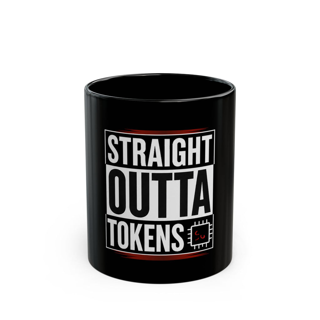 Straight Outta Tokens Black Mug