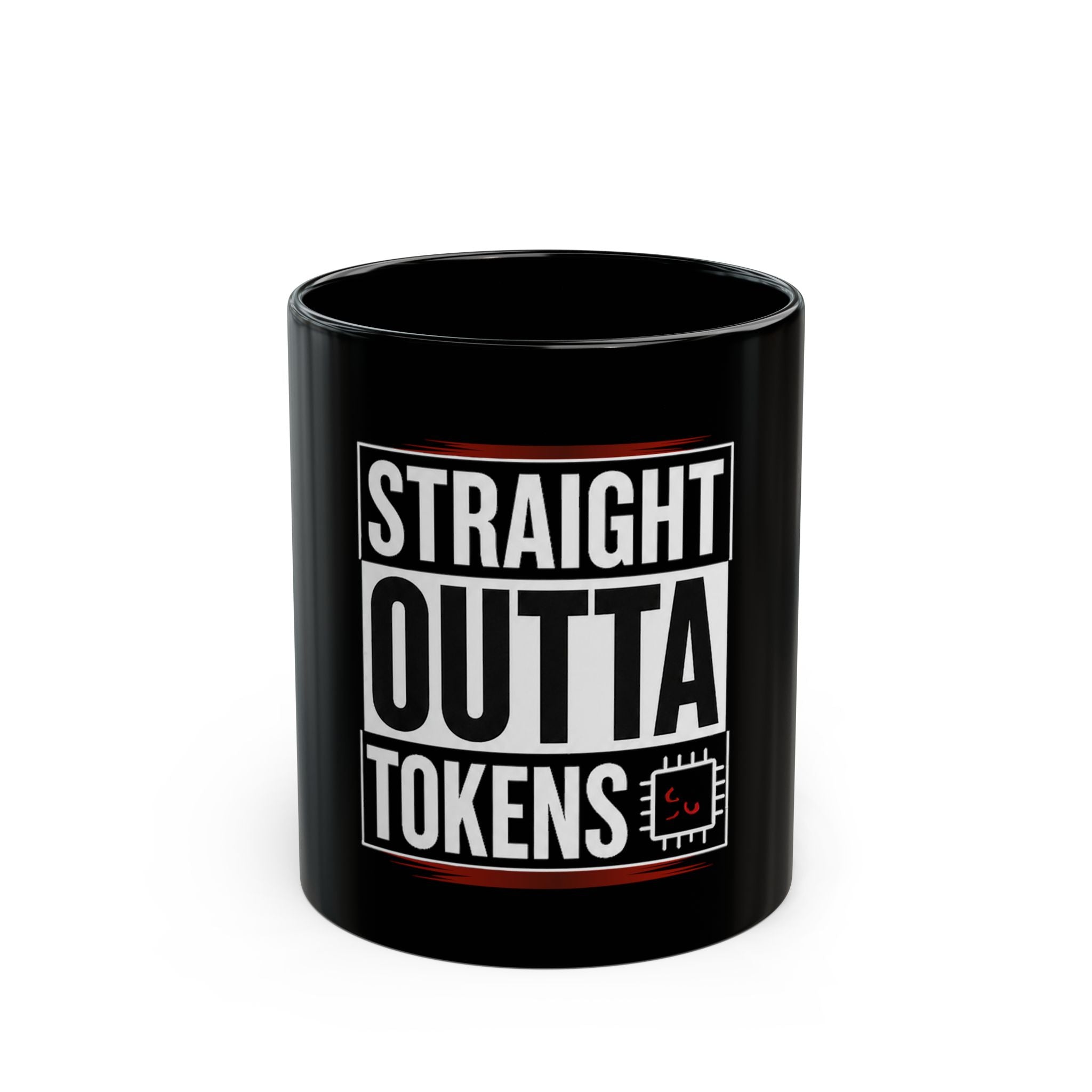 Straight Outta Tokens Black Mug