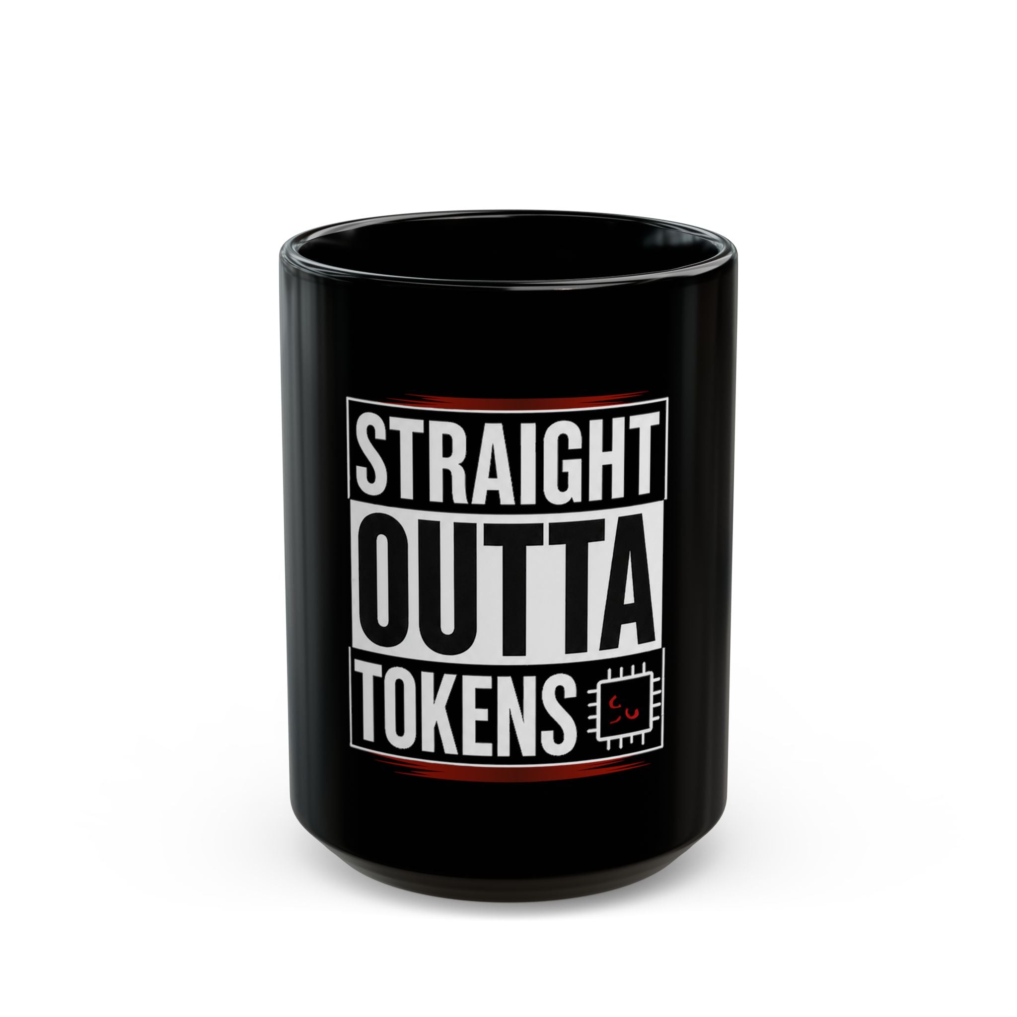 Straight Outta Tokens Black Mug