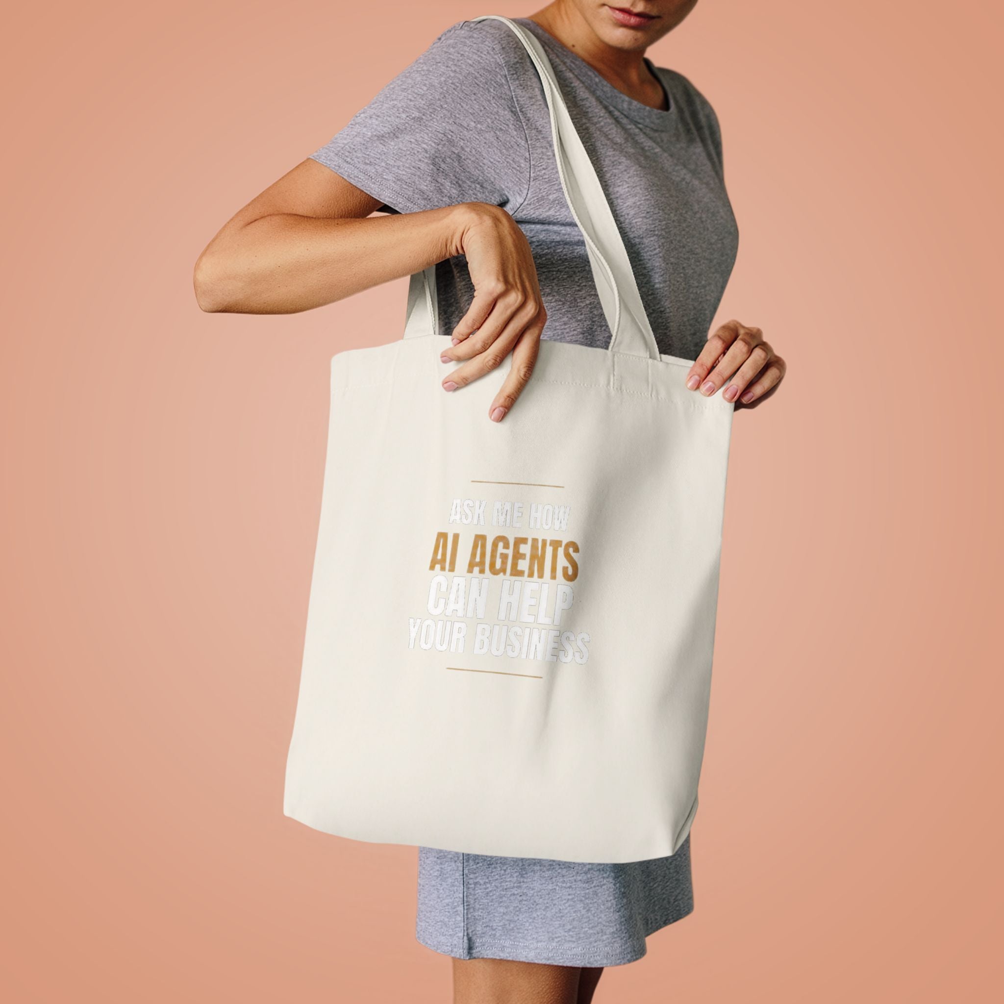 Ask Me How AI Agents Can Help Your Business Tote Bag
