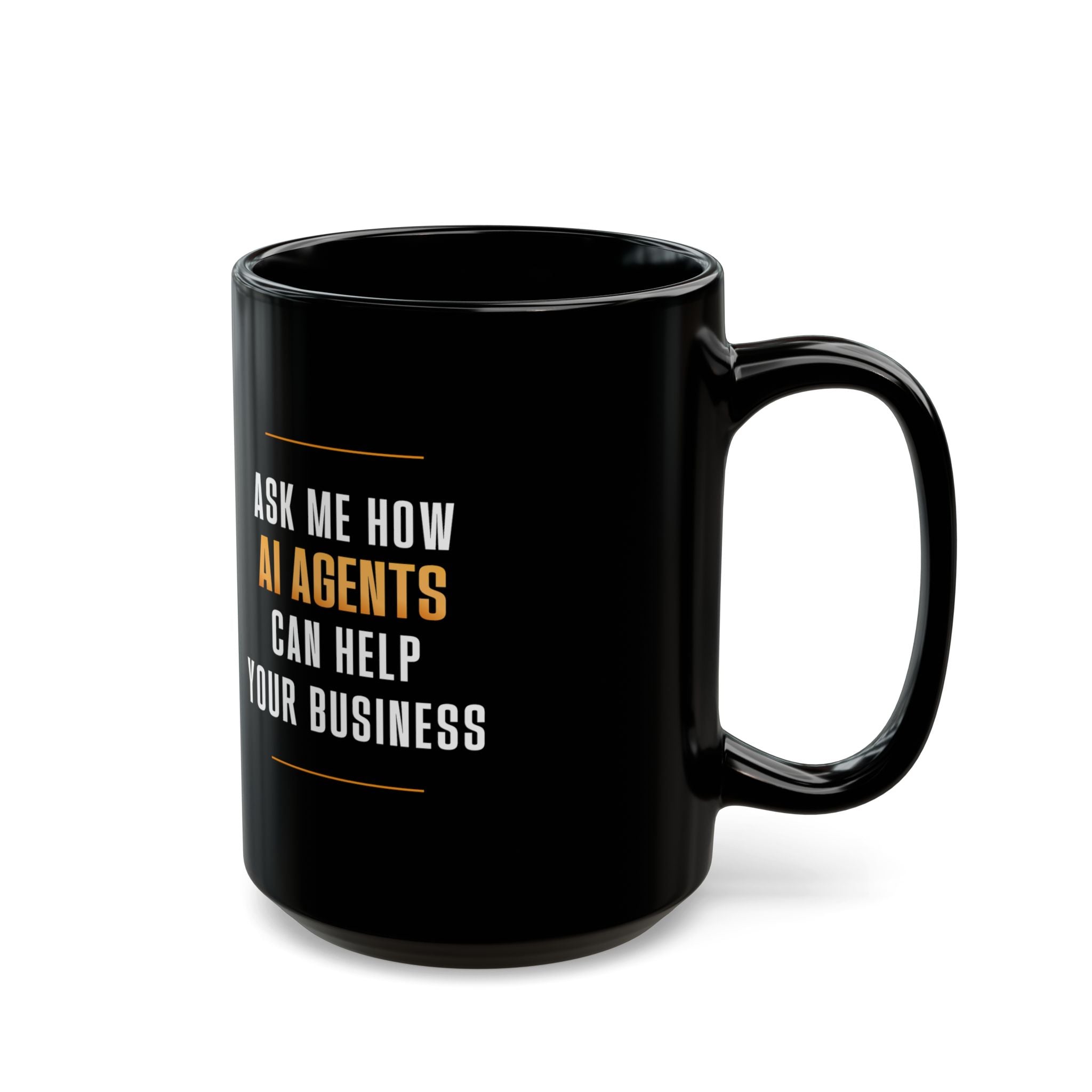 I Create AI Employees Black Mug