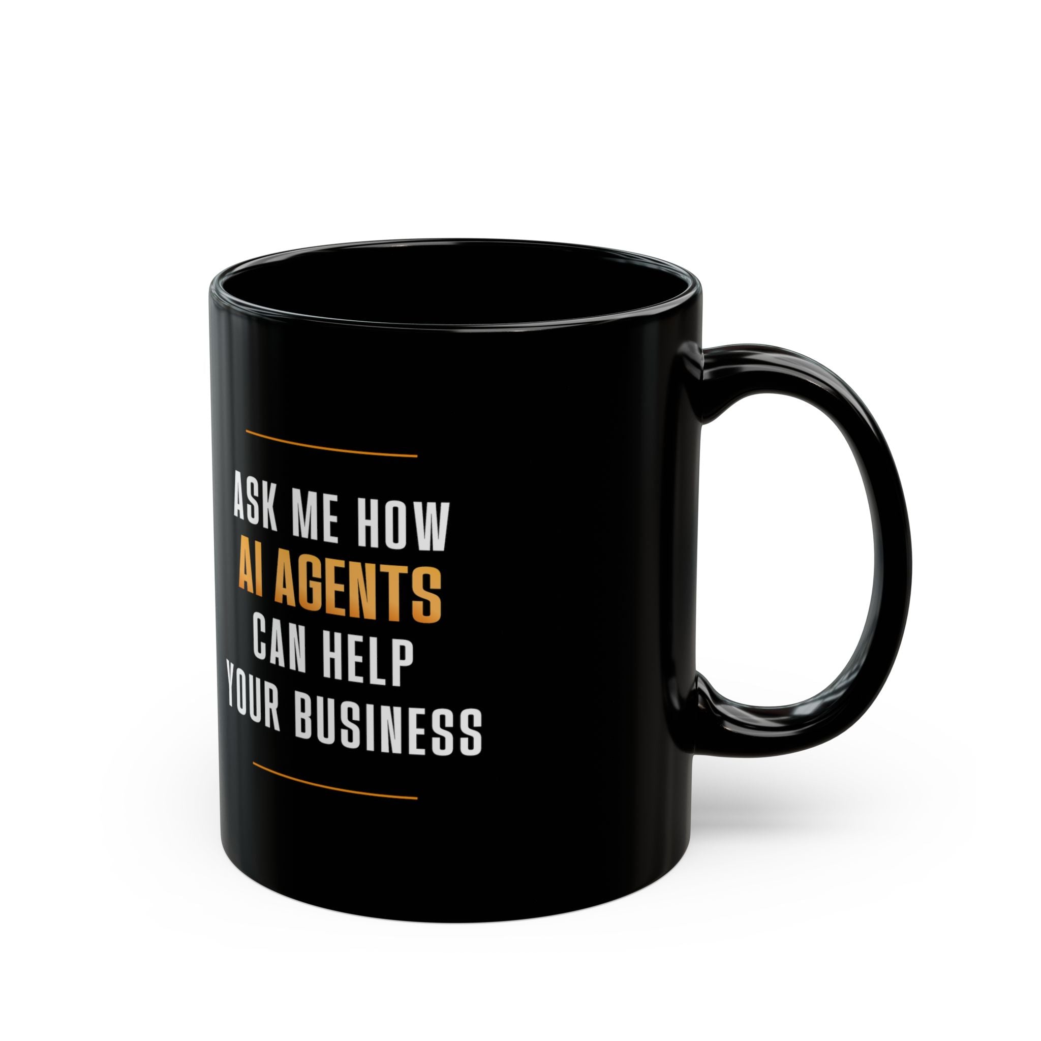 I Create AI Employees Black Mug