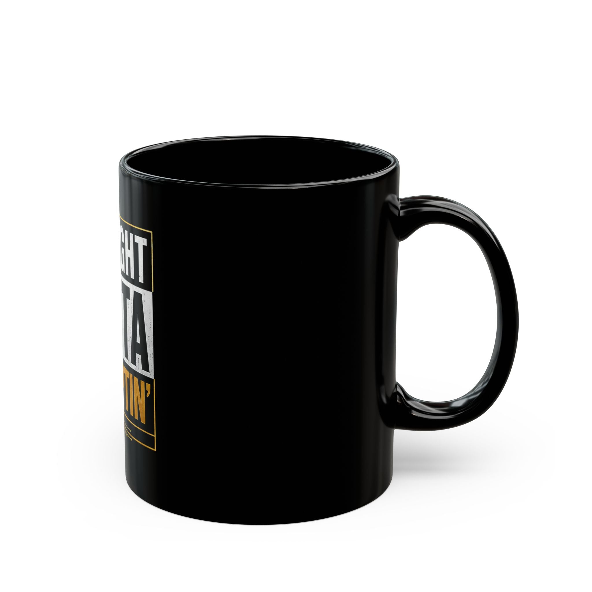 Straight Outta Promptin' Black Mug